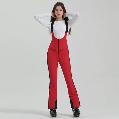 Ski Pants Women Snowboard Pants Overalls Waterproof High Ela