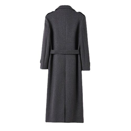 Super Long Windbreaker Mens Single-breasted Solid lor Long-