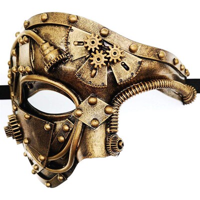 Punk Style Venetian Mask Helmet Mechanical Men Steampunk Pha