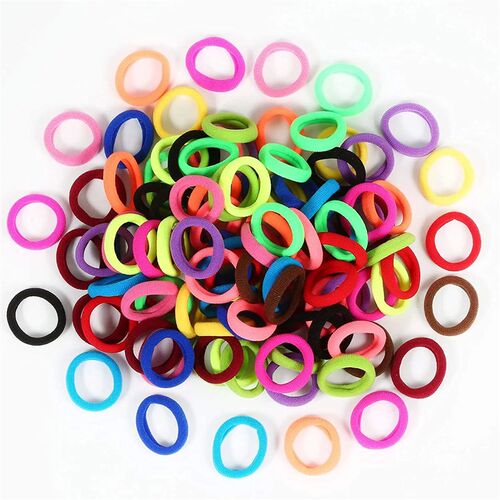 100/200Pcs Colorful Girls Nylon Elastic Hair Bands Women tai