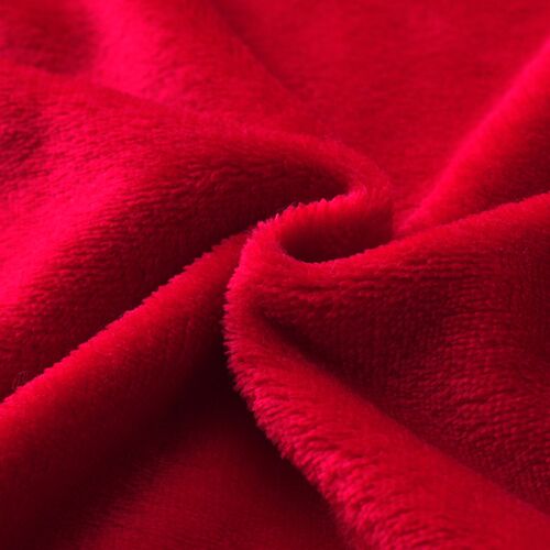 Red Flannel Blanket Soft Throw Blanket On Sofa Bed Plane Tra
