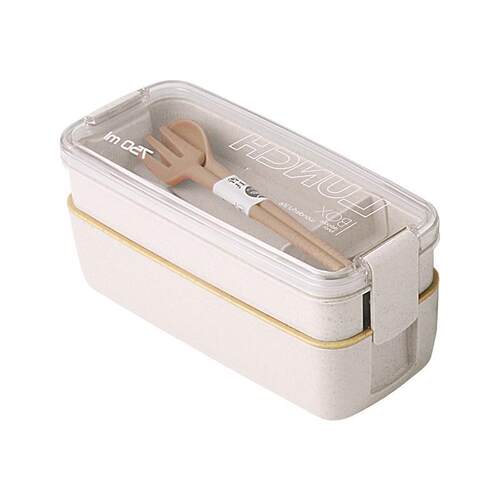 Kitchen 900ml Microwave Lunch Box Wheat Straw Dinnerware Foo