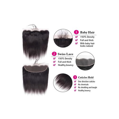 13*6 Lace Front Straight Human Hair  1001- 1b  2000- Col