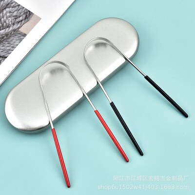 U-shaped tongue scraper tongue cleaner to bad breath U-shape
