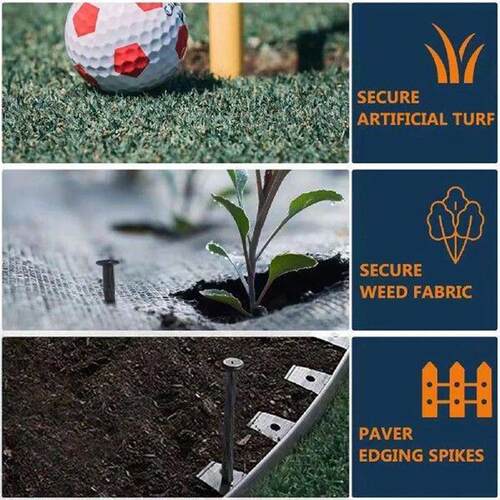 50pcs/Lot Ground Nail Film Fixed Garden Pegs Black Plastic