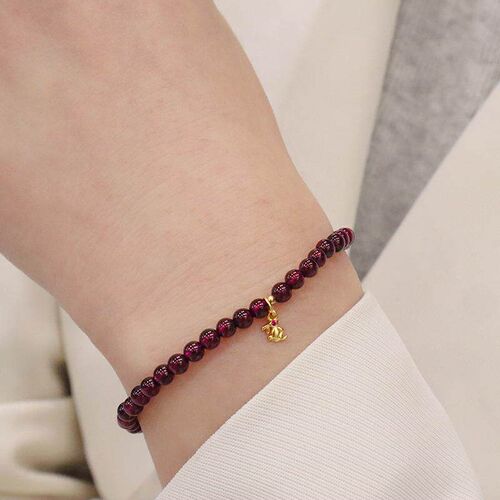 Natural Garnet Brlet Fine Crystal Brlet Womens Sterling Sil