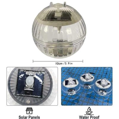 1PCS Solar Floating Lamps LED Waterproof Glow Globe Pool Lig