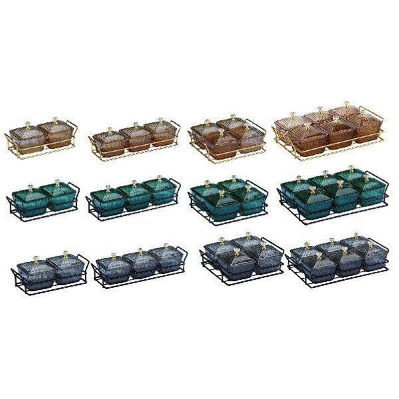 Divided Serving Platter Appetizer Serving Tray Seasoning - 实物图