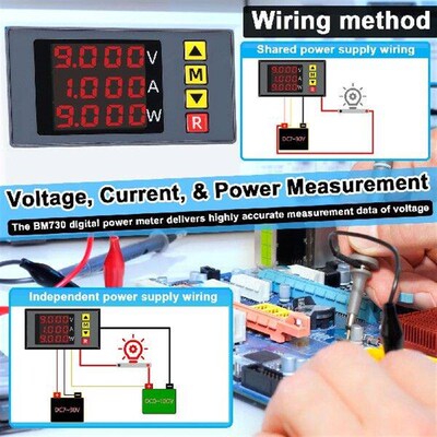 BM730 3in1 Voltage Current Power Meter 4-digit Voltmeter