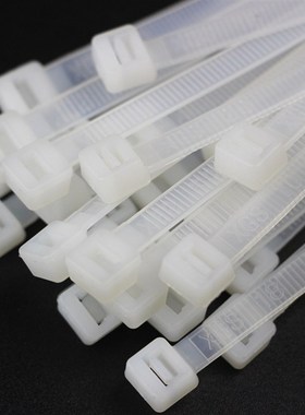 6200mm自锁式国标尼龙扎带塑料卡扣一次性电线捆绑束带黑白色线