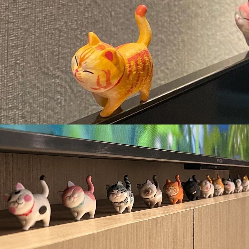 【新家的一百个快递】桌面猫咪摆件屏幕电脑显示器摆件客厅装饰品,家居饰品,桌面摆件,淘宝优惠券,粉丝福利购,淘宝优惠卷