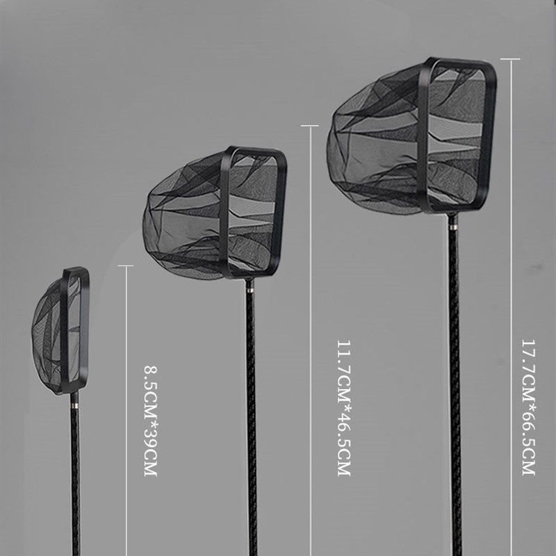 沫凉moliang鱼捞渔捞水族箱抄网捞鱼网兜碳纤维抄网鱼捞手抄网