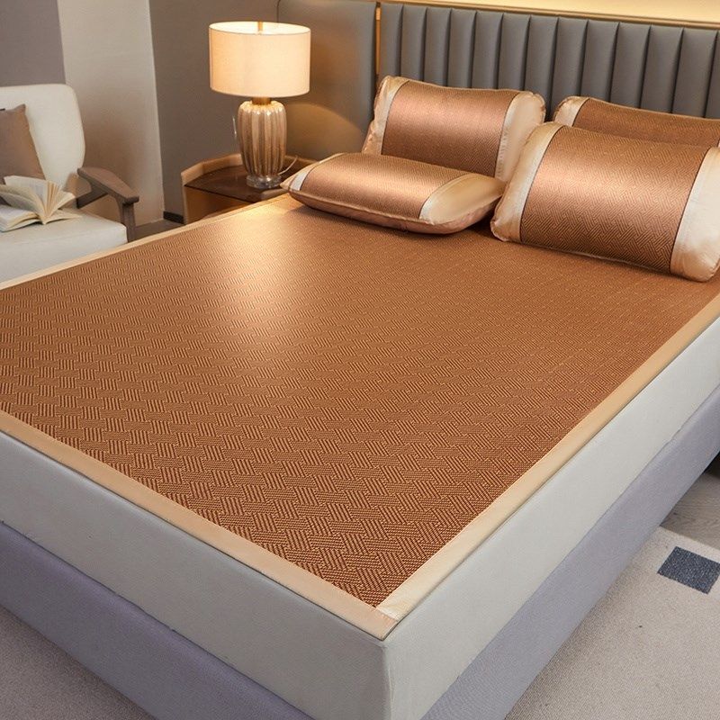 藤席凉席三件套可折叠夏季冰丝席双单人家用学生宿舍空调软席子,床上用品,藤席,淘宝优惠券,粉丝福利购,淘宝优惠卷