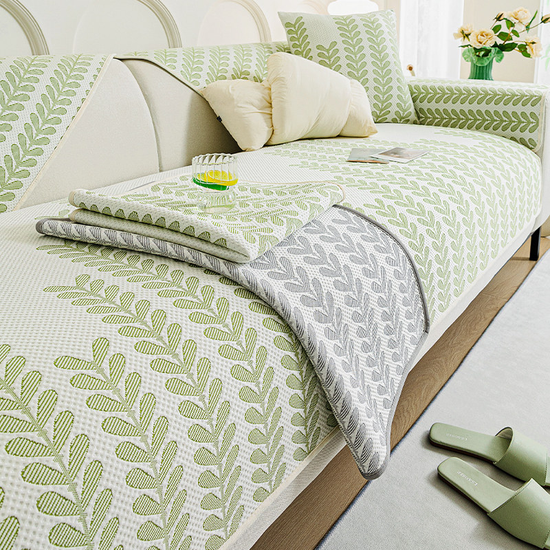 夏季冰豆豆沙发垫冰丝凉席坐垫防滑直排凉感套罩夏日新款2024盖布