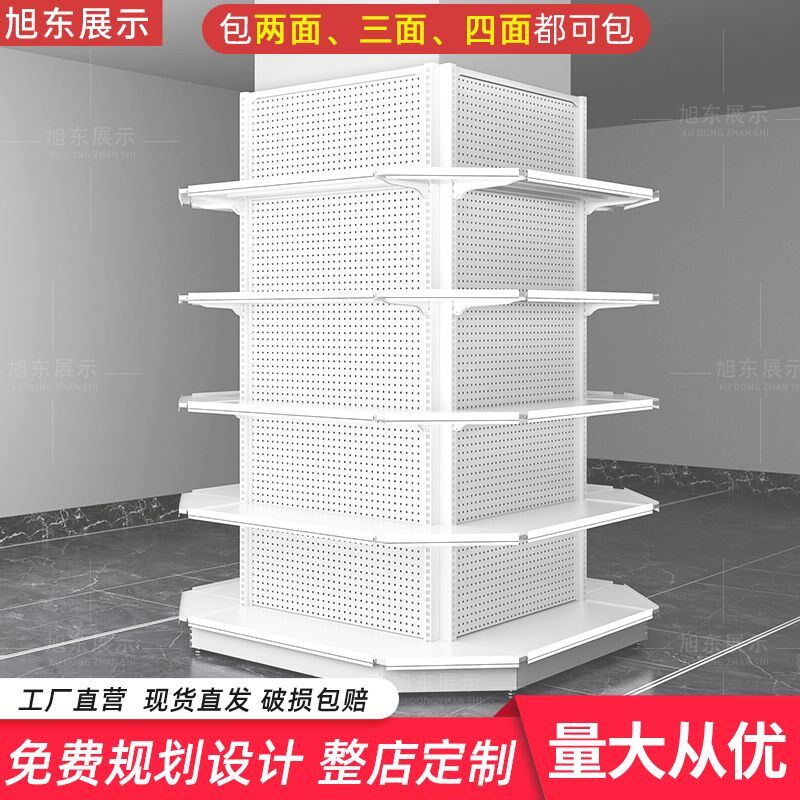 包柱货架超市便利店包柱子货架新款零食货架拐角货架外转角货厂家