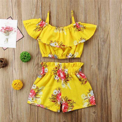 Fashion Hot Toddler Baby Summer 2020 Kid Clothes Floral Prin