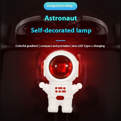 Innovative Astronaut-themed Bicycle Tail Light for Mountain