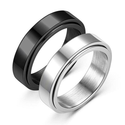 Anxiety Ring Figet Spinner Rings For Women & Men Stainless S