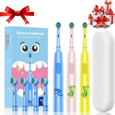 Smart Childrens Electric Toothbrush Round Head Rotating Cle