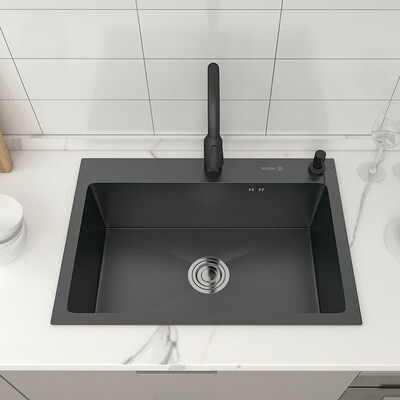 Black 304 Stainless Steel Kitchen Vegetable Basin Sink Sink