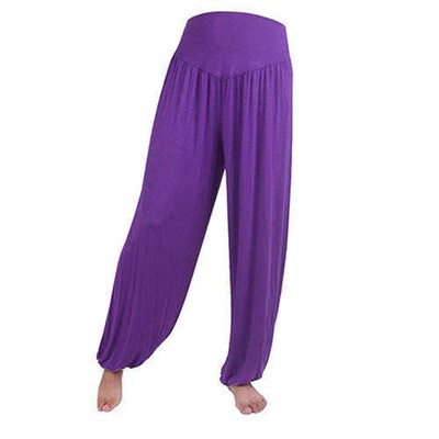 Womens Comfy Harem Loose Long Pants Belly Dance Boho  Wide