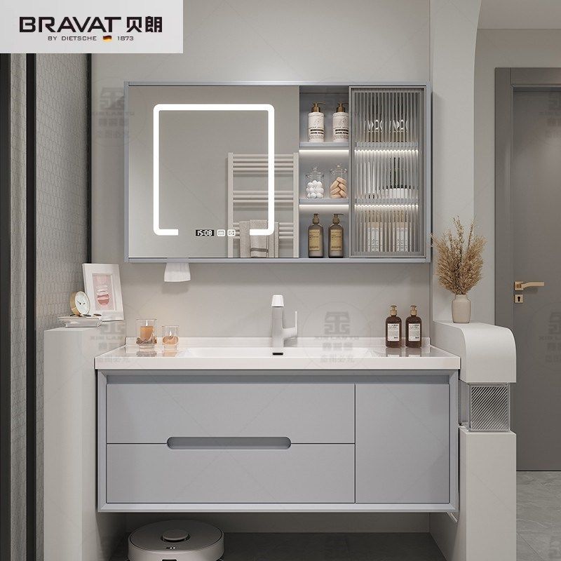 德国贝朗橡木烤漆法式陶瓷一体盆浴室柜卫生间洗漱洗手盆洗脸,家装主材,浴室柜组合,淘宝优惠券,粉丝福利购,淘宝优惠卷