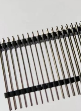 间距排塑2*P1~mm黑色塑胶环保镀金0.8U排针一件10条