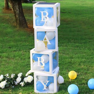 Alphabet Transparent Balloon Box Custom 1st Wedding Birthday