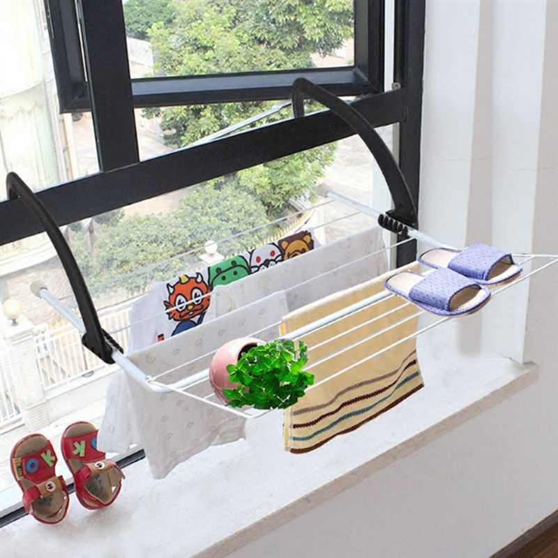 沐依 折叠多功能晾衣架窗外阳台室内护栏小型晾晒架暖气片晒鞋架,收纳整理,小型晾晒架,淘宝优惠券,粉丝福利购,淘宝优惠卷