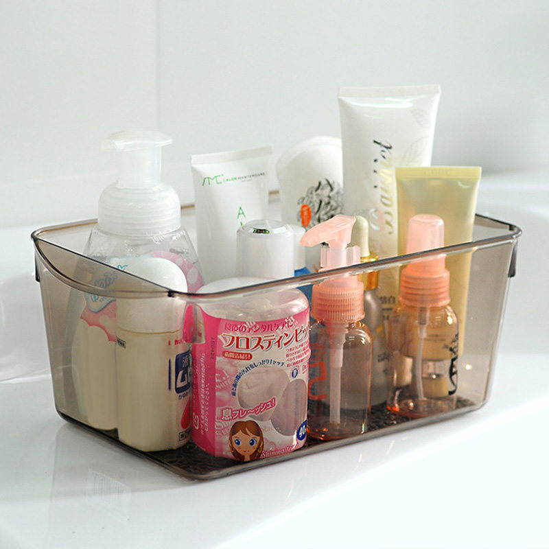 日本SP桌面化妆品收纳盒透明亚克力护肤品托盘卫生间浴室洗漱台盒,收纳整理,桌面收纳盒,淘宝优惠券,粉丝福利购,淘宝优惠卷