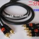 音频线 2RCA转4RCA汽车音响改装 发烧rca莲花头4分2 二分四音响线