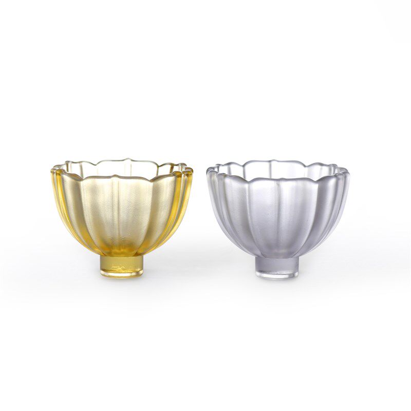 梁明毓琉璃茶杯  花信2号
