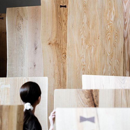 叁几  白蜡木实木桌板原木大板桌整板双拼自然边茶台餐桌书桌桌面