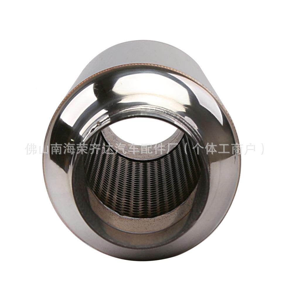 /汽车不锈钢排气管中段消音器口3径6/76m通m改装用直44176排鼓121