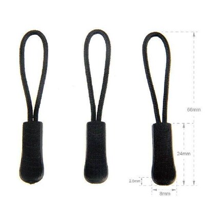 50pcs Garment Plastic Zipper Rope Zipper Pull Head Useful