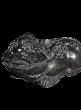 石雕貔貅一对天然青石雕刻石头皮丘茶宠摆件酒柜酒店客厅店铺送礼