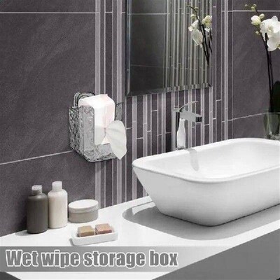 Refillable Wipes Container Box No Drilling Bathroom Tissue