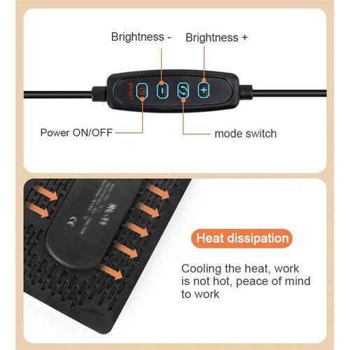 1 10 Inch USB Self-Timer Square Light with 110cm Retractable