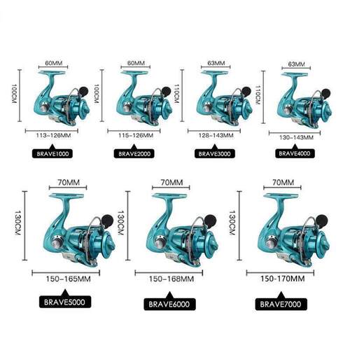 15kg Max Drag Comfort EVA Grip Fishing Reel 1000-7000 Sea Tr