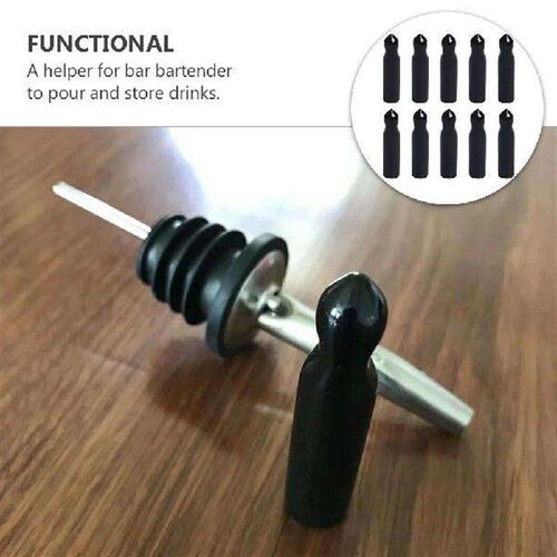 10 Pcs Pour Spout for Bottles Cap Cocktail Shaker Cover
