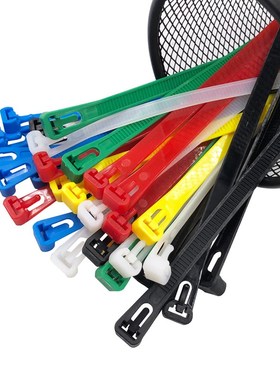 8x0mm重复使用尼龙扎带可松式拆卸100条活扣长厘米园林捆绑