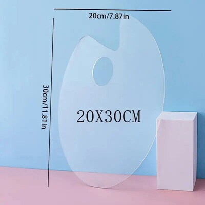 1Pcs Transparent Palette Acrylic Palette Fine Arts Oil Paint
