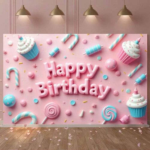 Colorful Balloon Rainbow Theme Happy Birthday Party Decorati