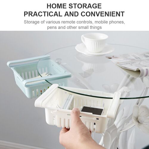 1-2Pcs Kitchen Organizer Fridge Storage Drawer Box Extendabl