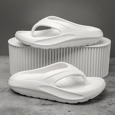 Fashionable Plus Size Mens Slippers EVA Outsole Thick
