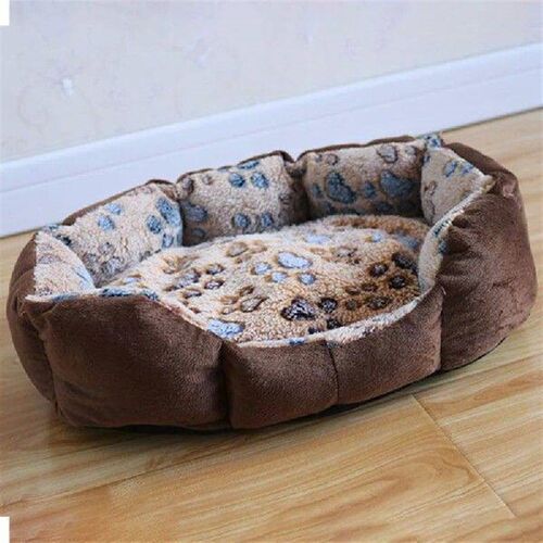 Pet Dog Beds Mats Soft Plush Warm Sofa Kennel Sleep Basket