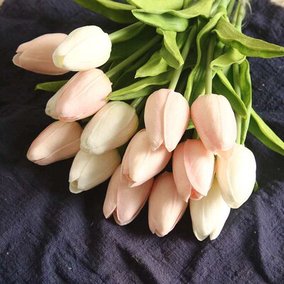 PU mini tulip flower wedding decoration simulation plant ros
