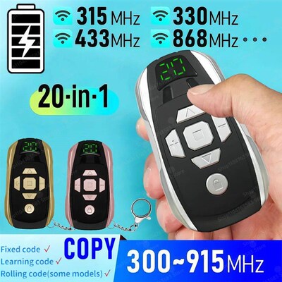 20 in 1 Universal Garage Door Remote Controller Rechargeable