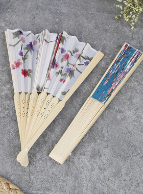 Chinese  Style Silk Fan  Folding Fan Wedding Fan Art Gifts D