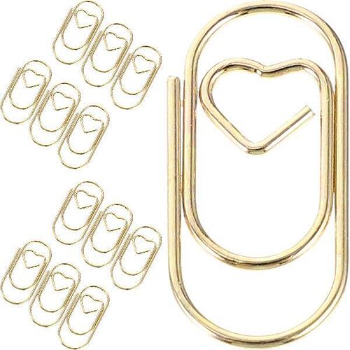 100 Pcs Metal Mini Paper Clips Diary Office 100pcs (Rose
